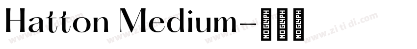 Hatton Medium字体转换